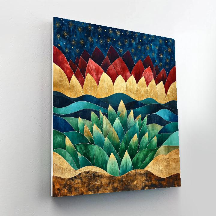 Frida Kahlo Inspired Maguey Aura Nebula Painting by numbers kit