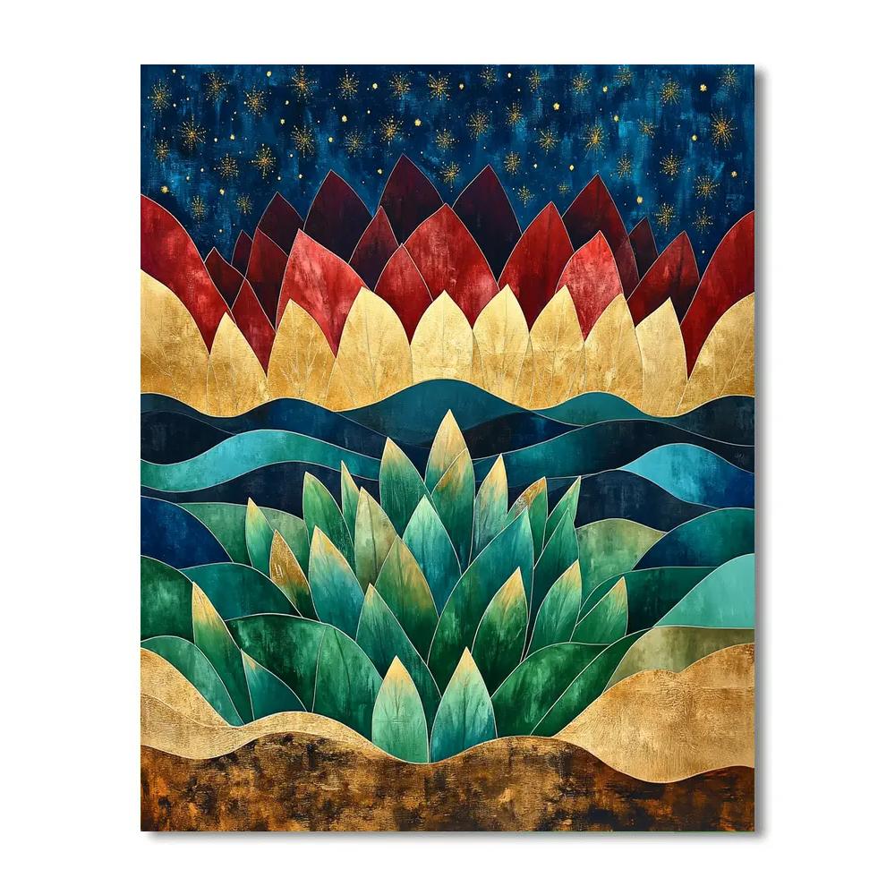 Frida Kahlo Inspired Maguey Aura Nebula Painting by numbers kit