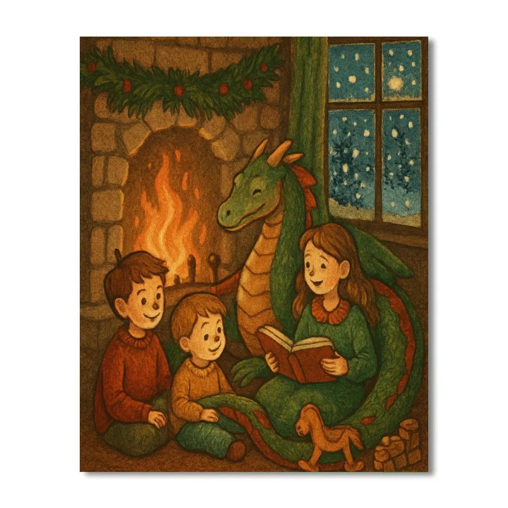 Hearthside Storytime Dragon paint by number