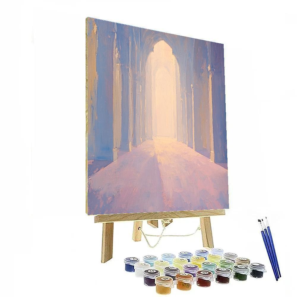 Claude Monet Inspired Rouen Light Study In Rose Haze paint by number