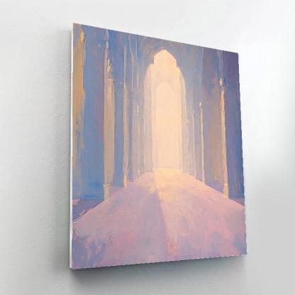 Claude Monet Inspired Rouen Light Study In Rose Haze paint by number