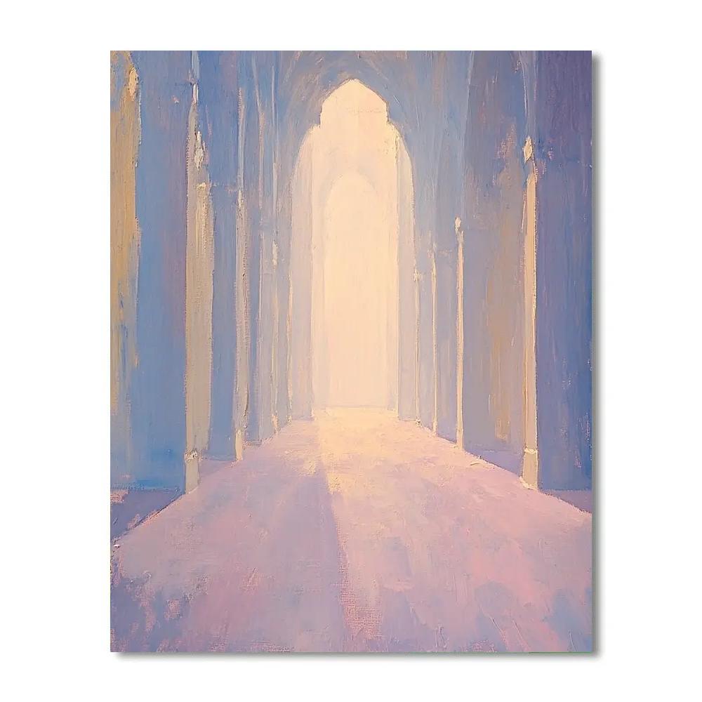 Claude Monet Inspired Rouen Light Study In Rose Haze paint by number