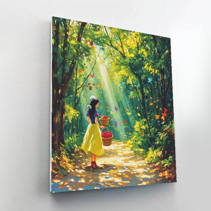 Snow White Forest Berry Gathering Disney Inspired paint by numbers