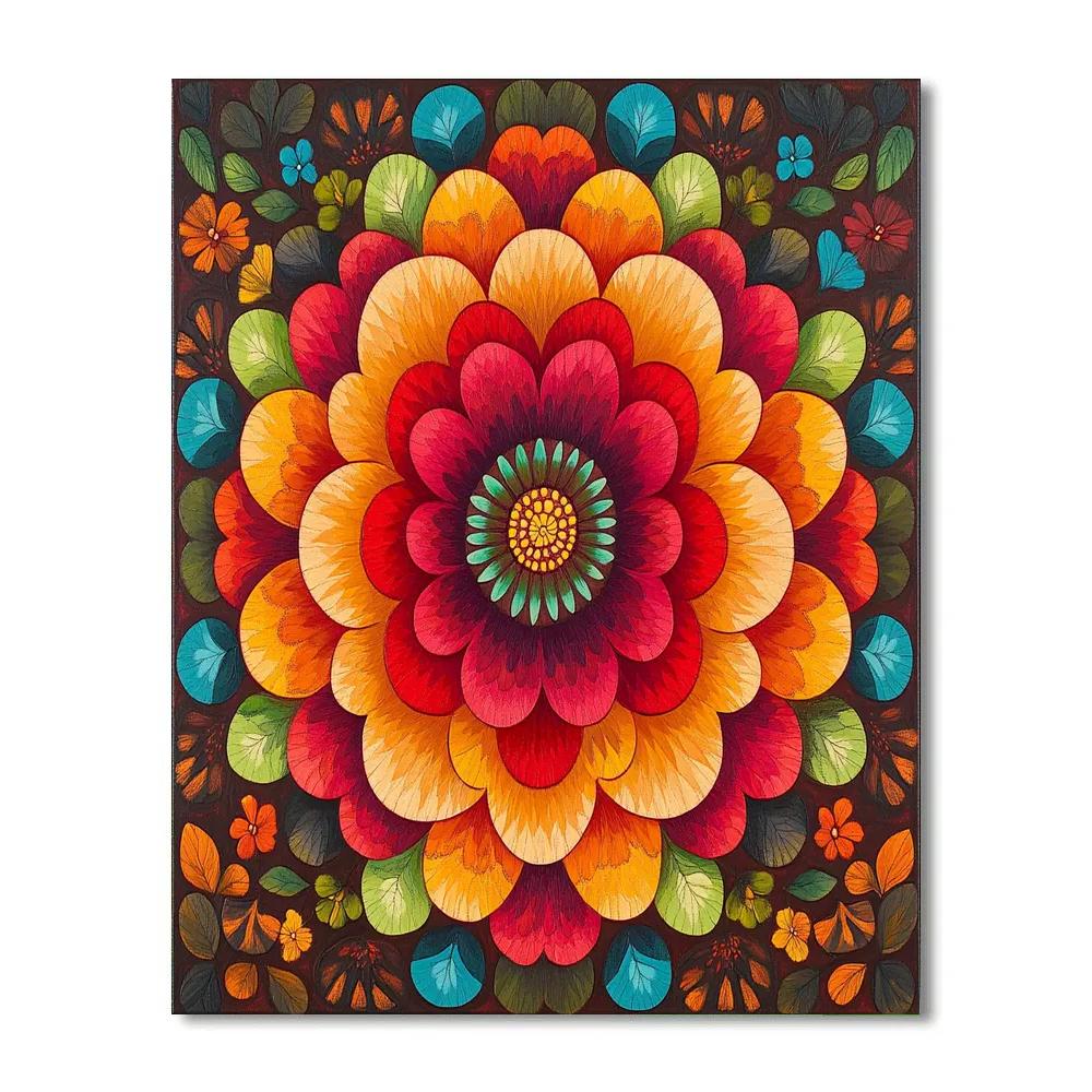 Frida Kahlo Inspired Milagro Frequency Garden Numbered painting kits