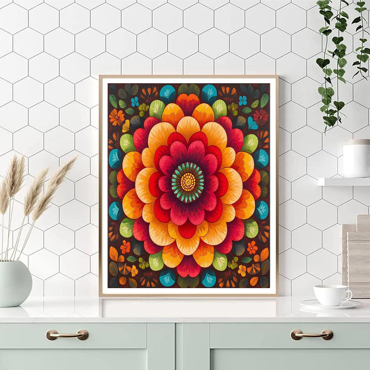 Frida Kahlo Inspired Milagro Frequency Garden Numbered painting kits