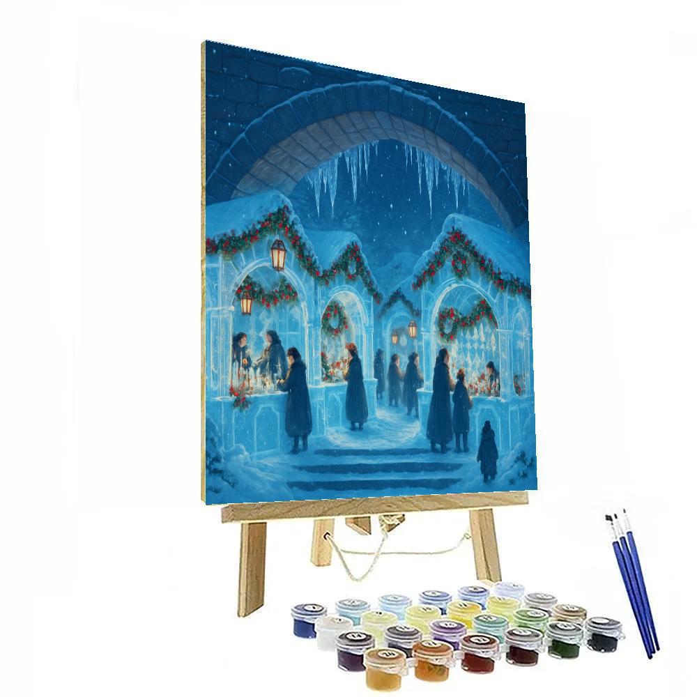 Icicle Market Under The Bridge Painting by numbers kit