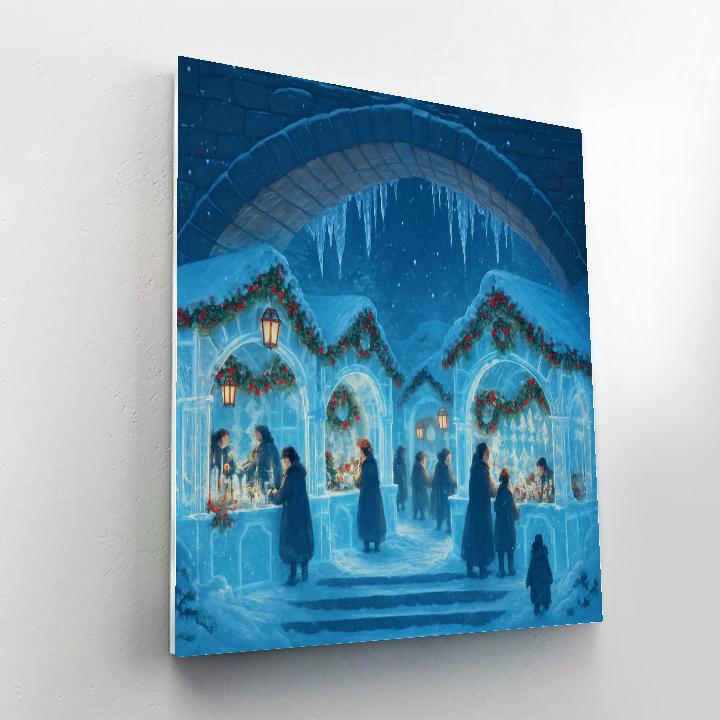 Icicle Market Under The Bridge Painting by numbers kit