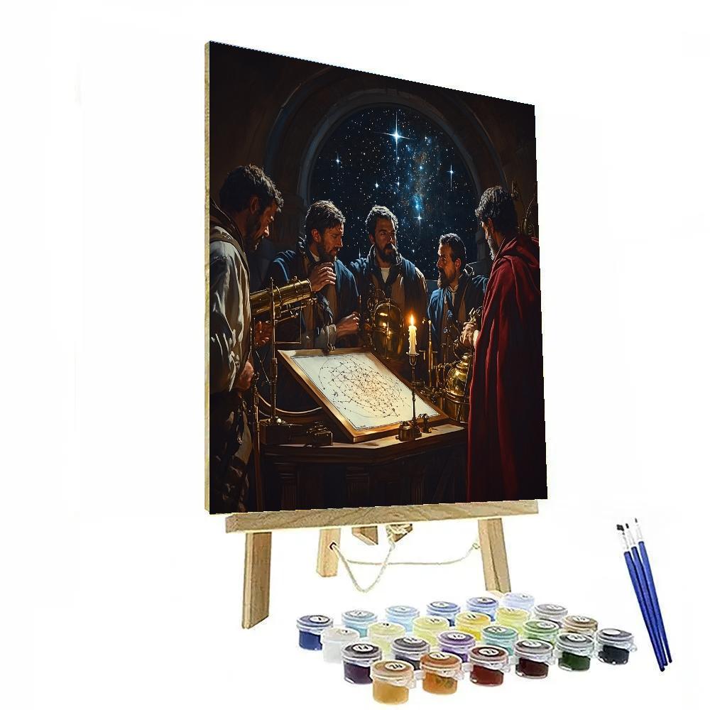 Caravaggio Inspired Astronomers Candlelight painting number kit