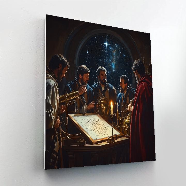 Caravaggio Inspired Astronomers Candlelight painting number kit