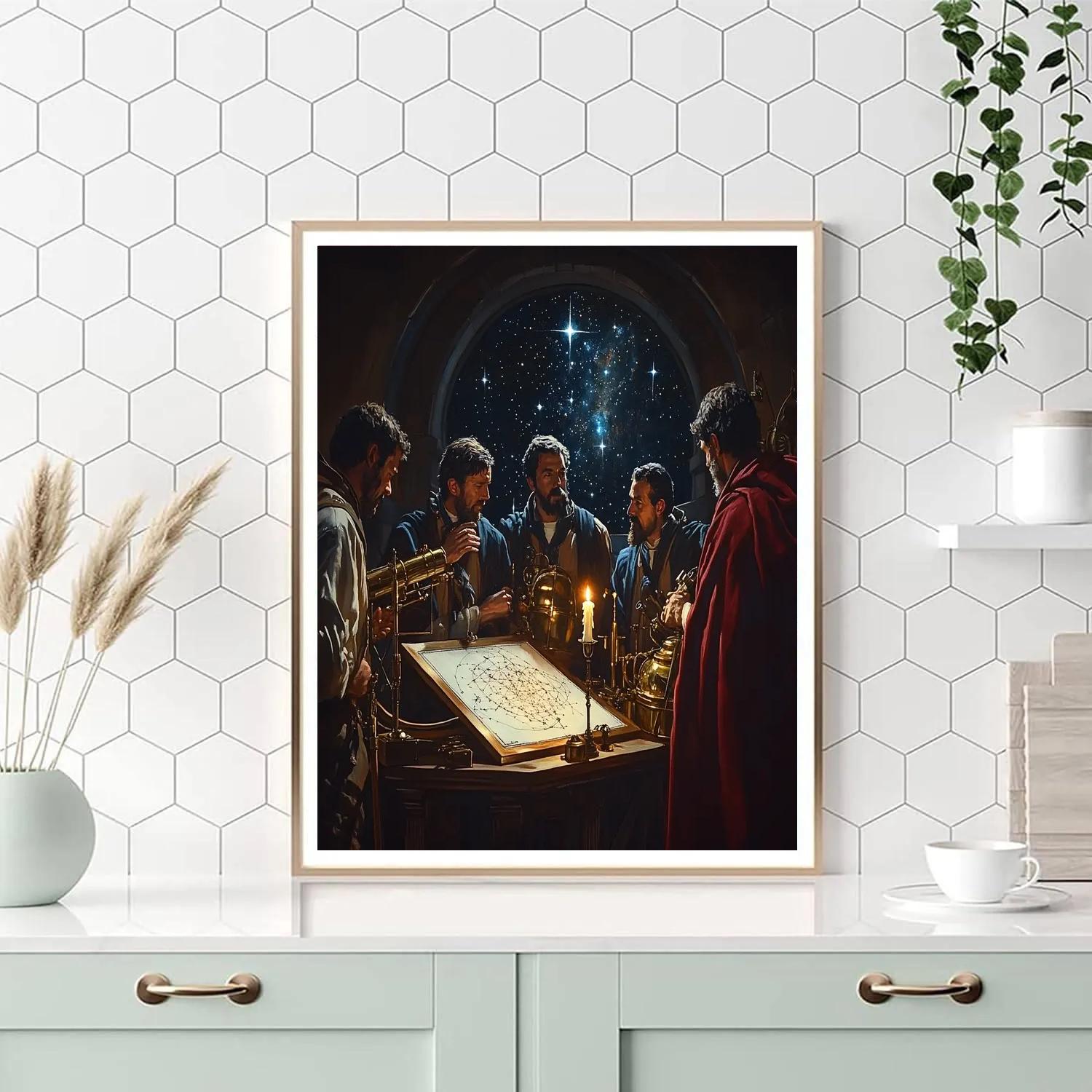 Caravaggio Inspired Astronomers Candlelight painting number kit