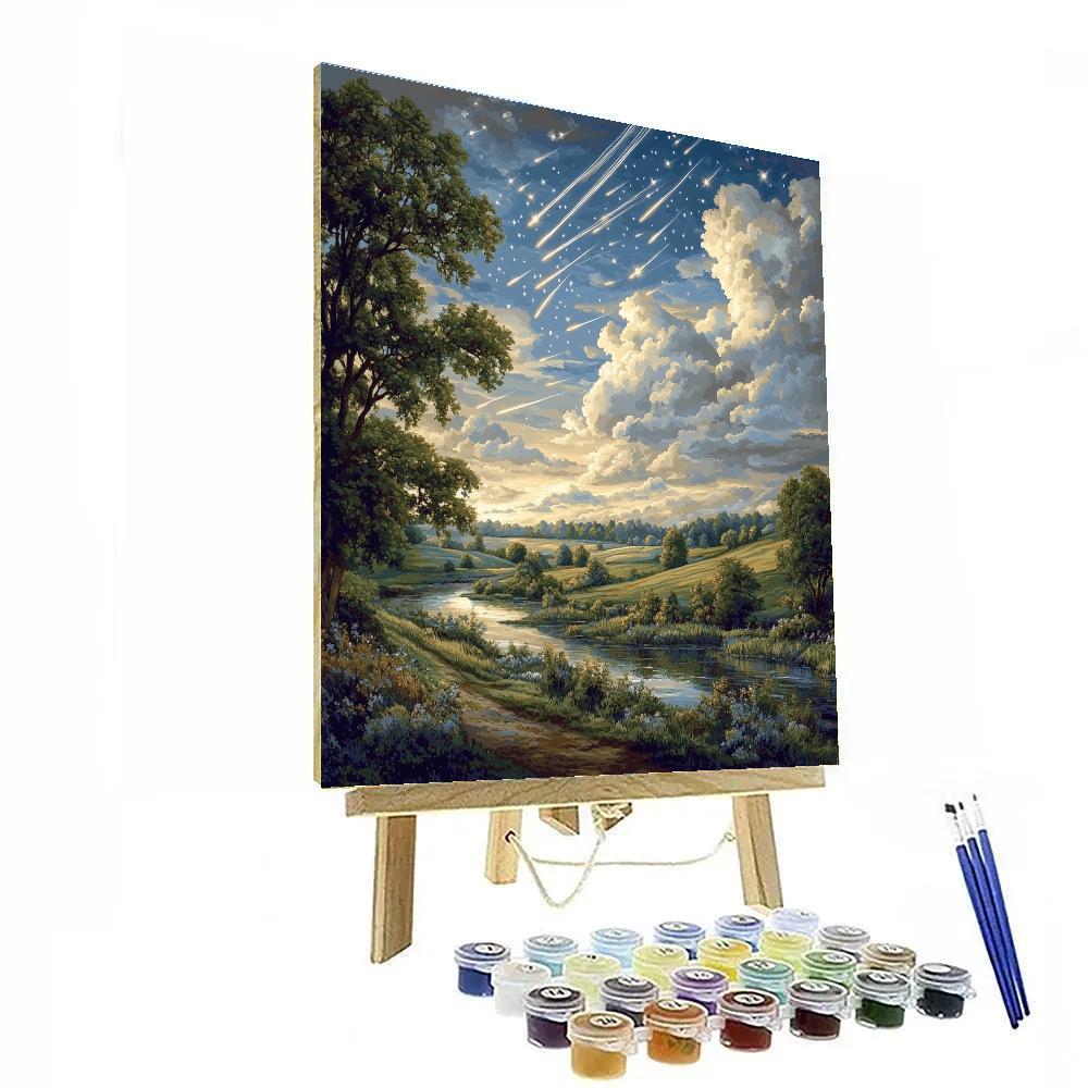 Constable Inspired Countryside Meteor Shower painting number kit