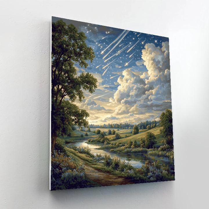 Constable Inspired Countryside Meteor Shower painting number kit