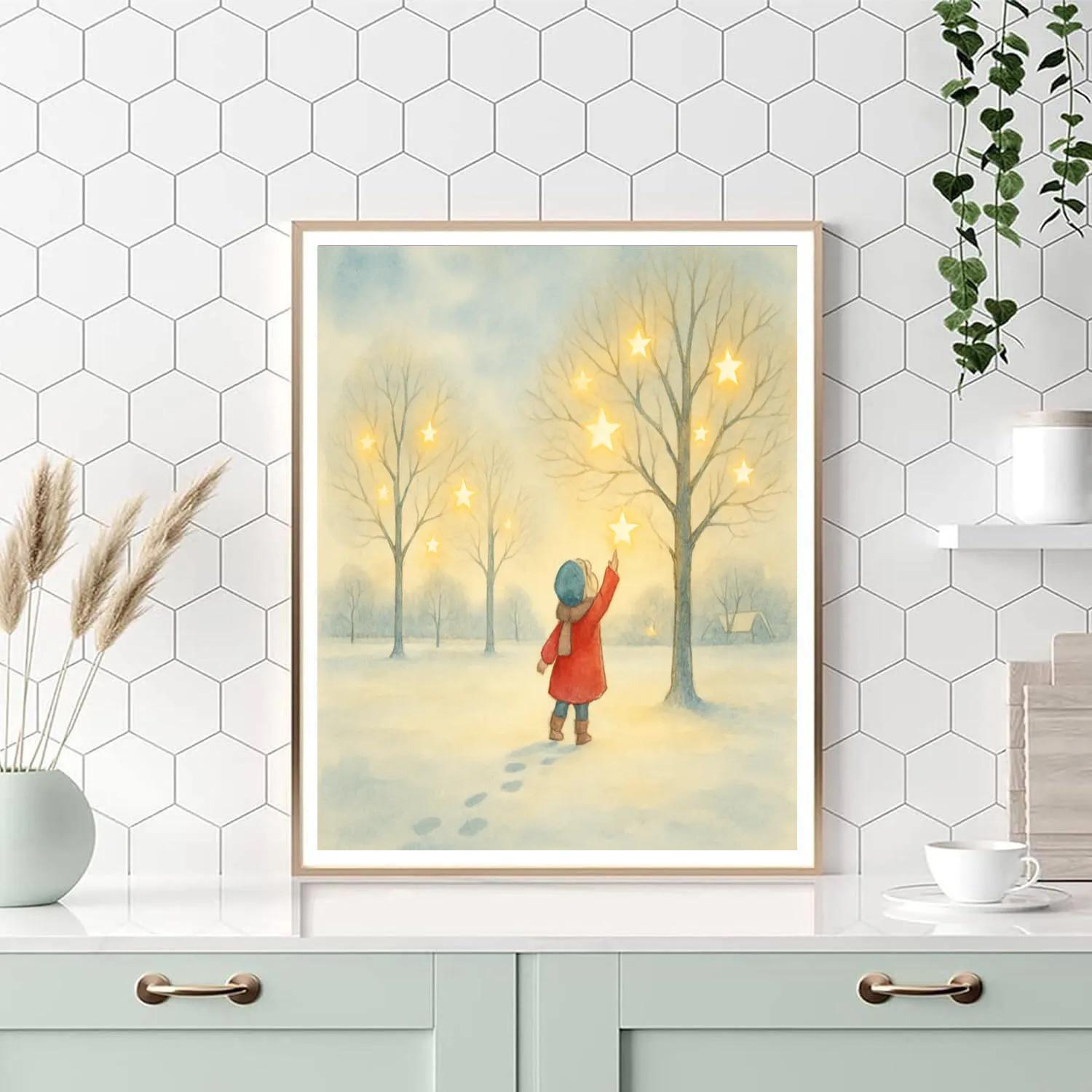 Star Orchard In Winter Field Numbered painting kits