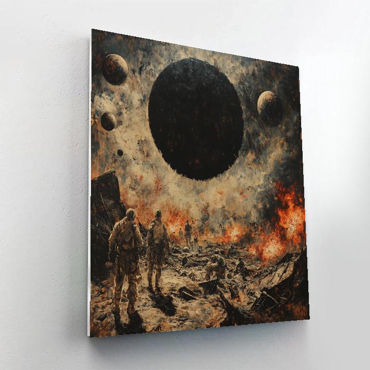 Goya Inspired Eclipse Over Battlefield Of Stars Painting by numbers kit