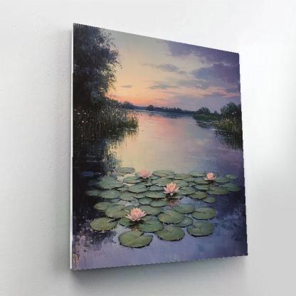 Claude Monet Inspired Lavender Dusk Over Water Garden Number painting
