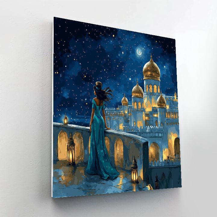 Jasmine Starry Palace Balcony Disney Inspired DIY paint by numbers