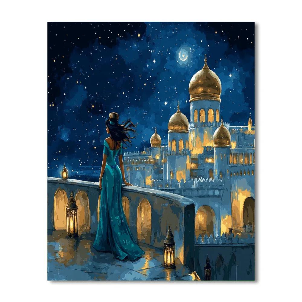 Jasmine Starry Palace Balcony Disney Inspired DIY paint by numbers