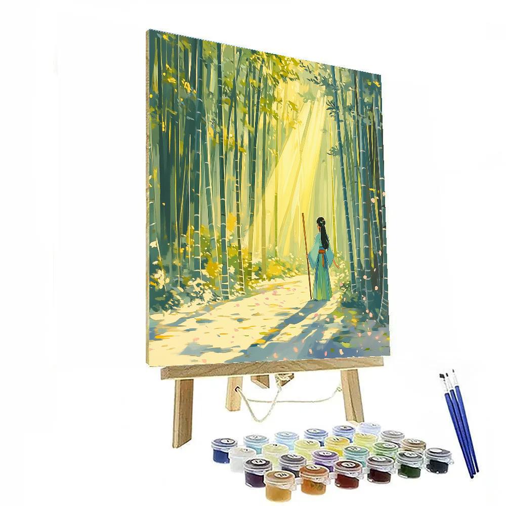 Mulan Bamboo Training Morning Disney Inspired Painting by numbers kit