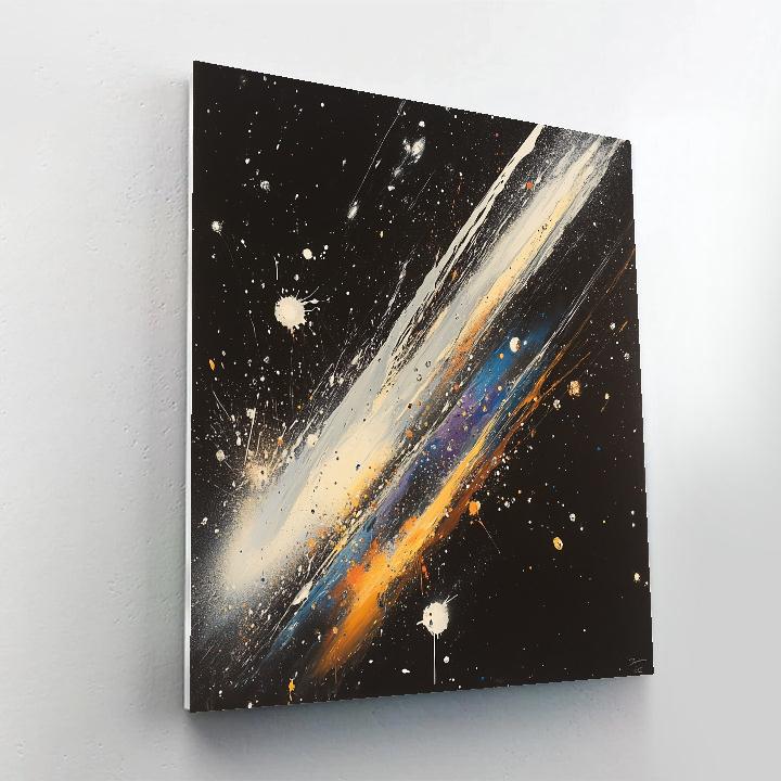 Pollock Inspired Meteor Shower Abstraction paint by number