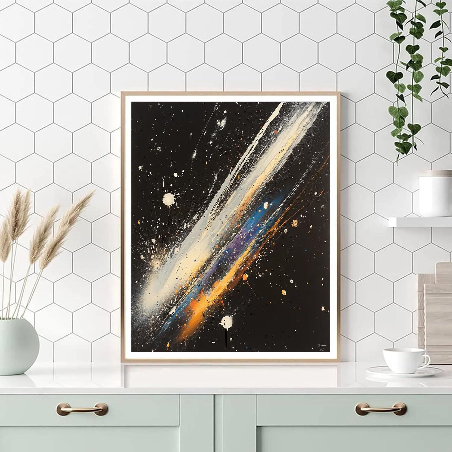 Pollock Inspired Meteor Shower Abstraction paint by number