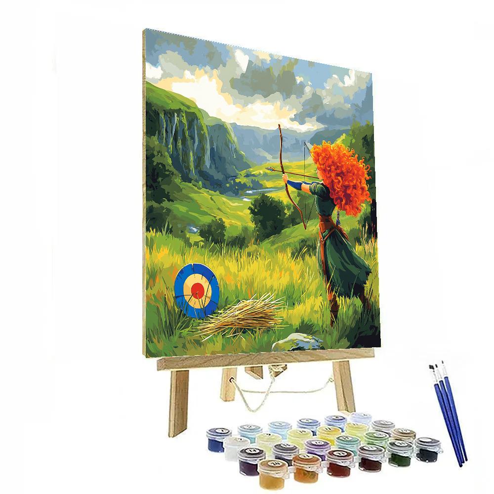 Merida Highland Archery Field Disney Inspired painting number kit