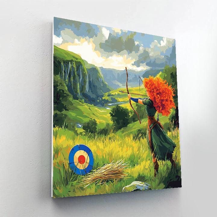 Merida Highland Archery Field Disney Inspired painting number kit