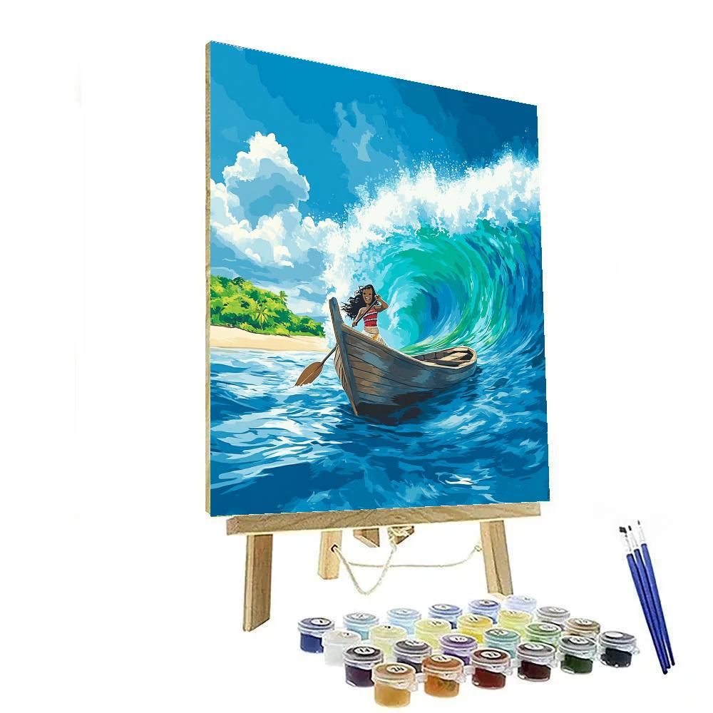 Moana Ocean Wave Journey Disney Inspired paint by number