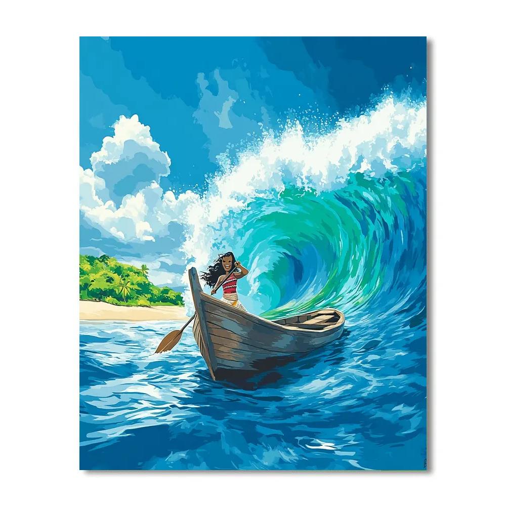 Moana Ocean Wave Journey Disney Inspired paint by number