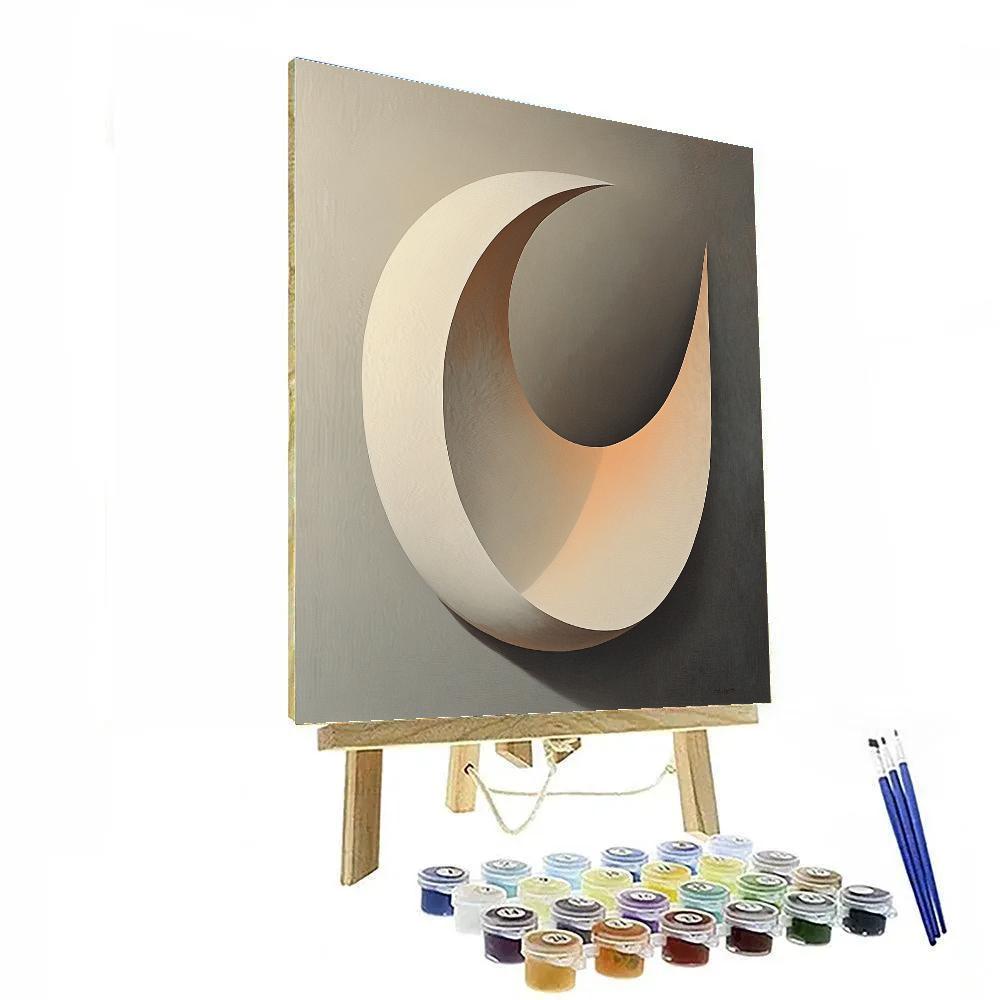 OKeeffe Inspired Close Up Lunar Crater Number painting