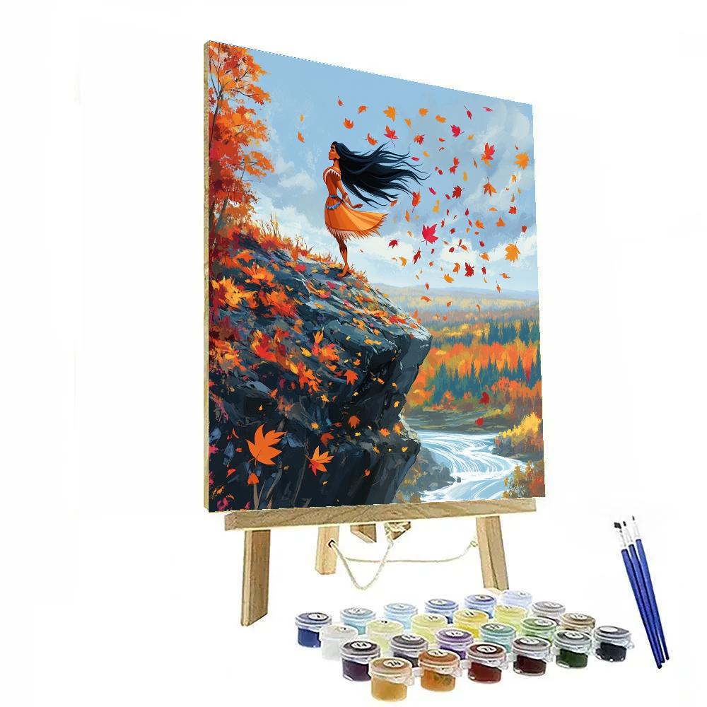 Pocahontas River Cliff Breeze Disney Inspired paint by numbers