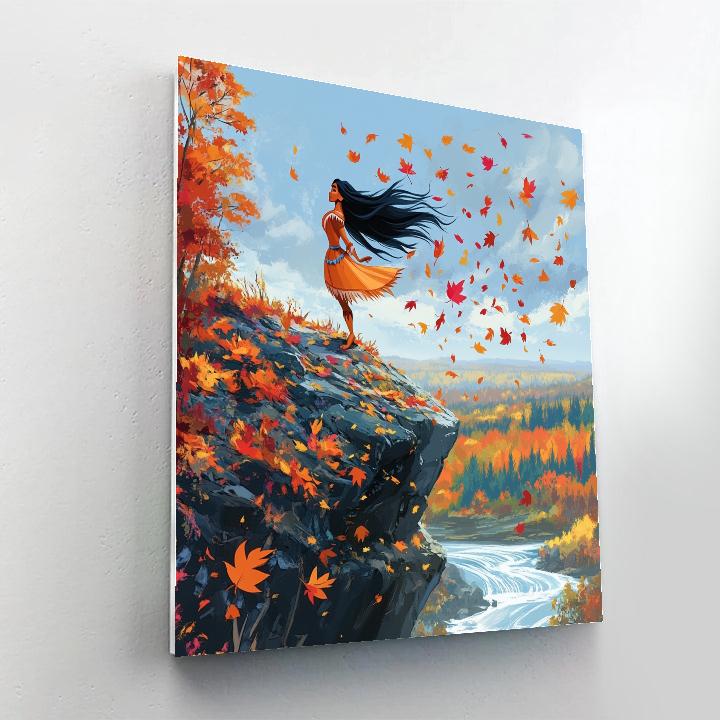 Pocahontas River Cliff Breeze Disney Inspired paint by numbers