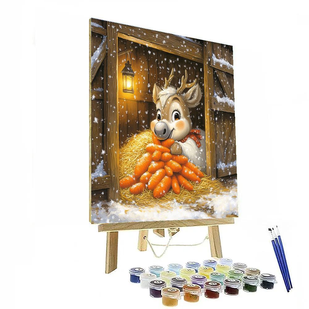 Sven Cozy Stable Snack Time Disney Inspired paint by number