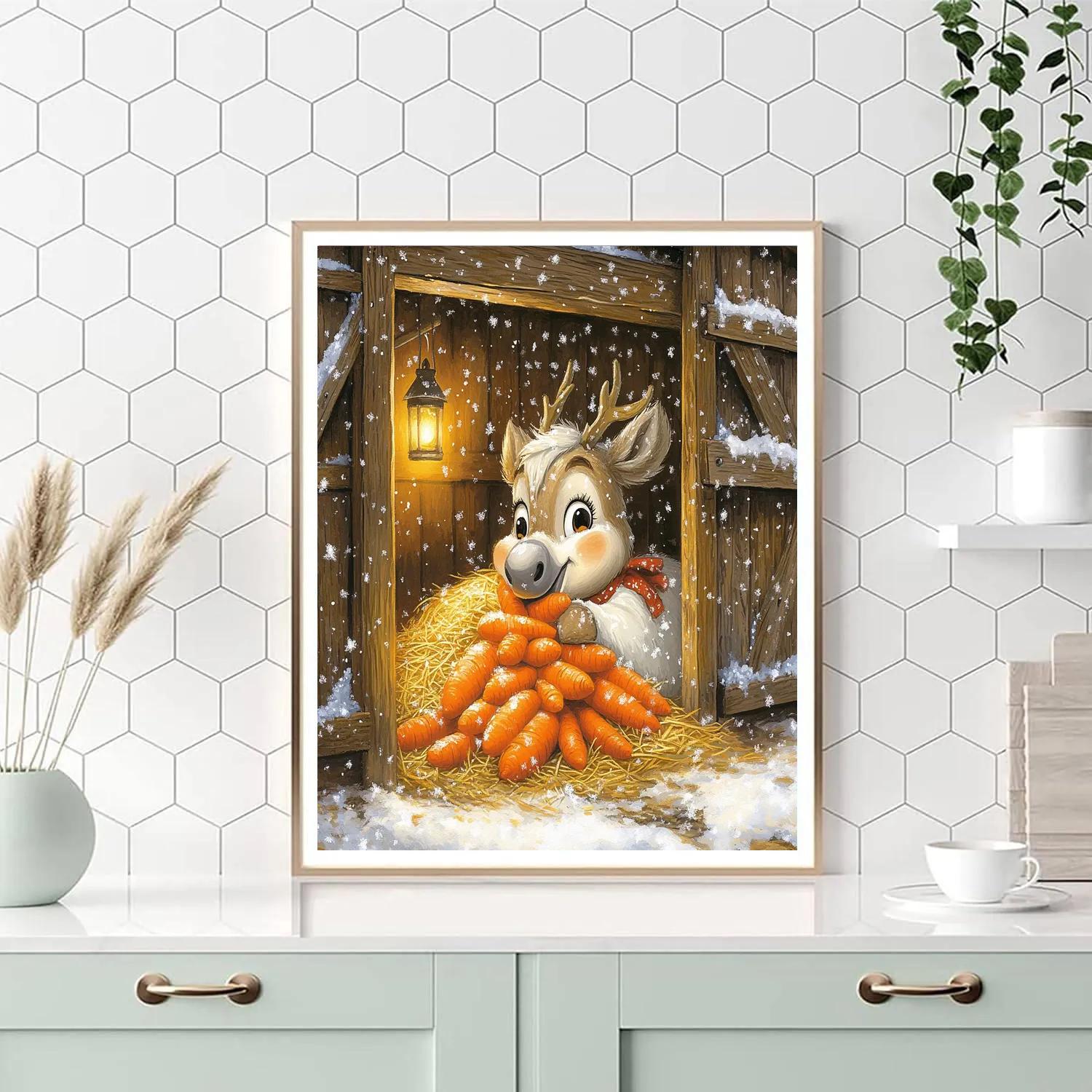 Sven Cozy Stable Snack Time Disney Inspired paint by number