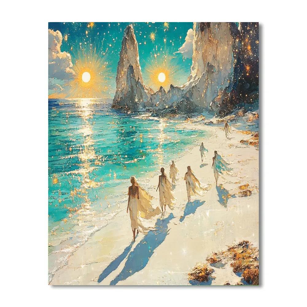 Sorolla Inspired Sunlit Beach On Another World paint by numbers