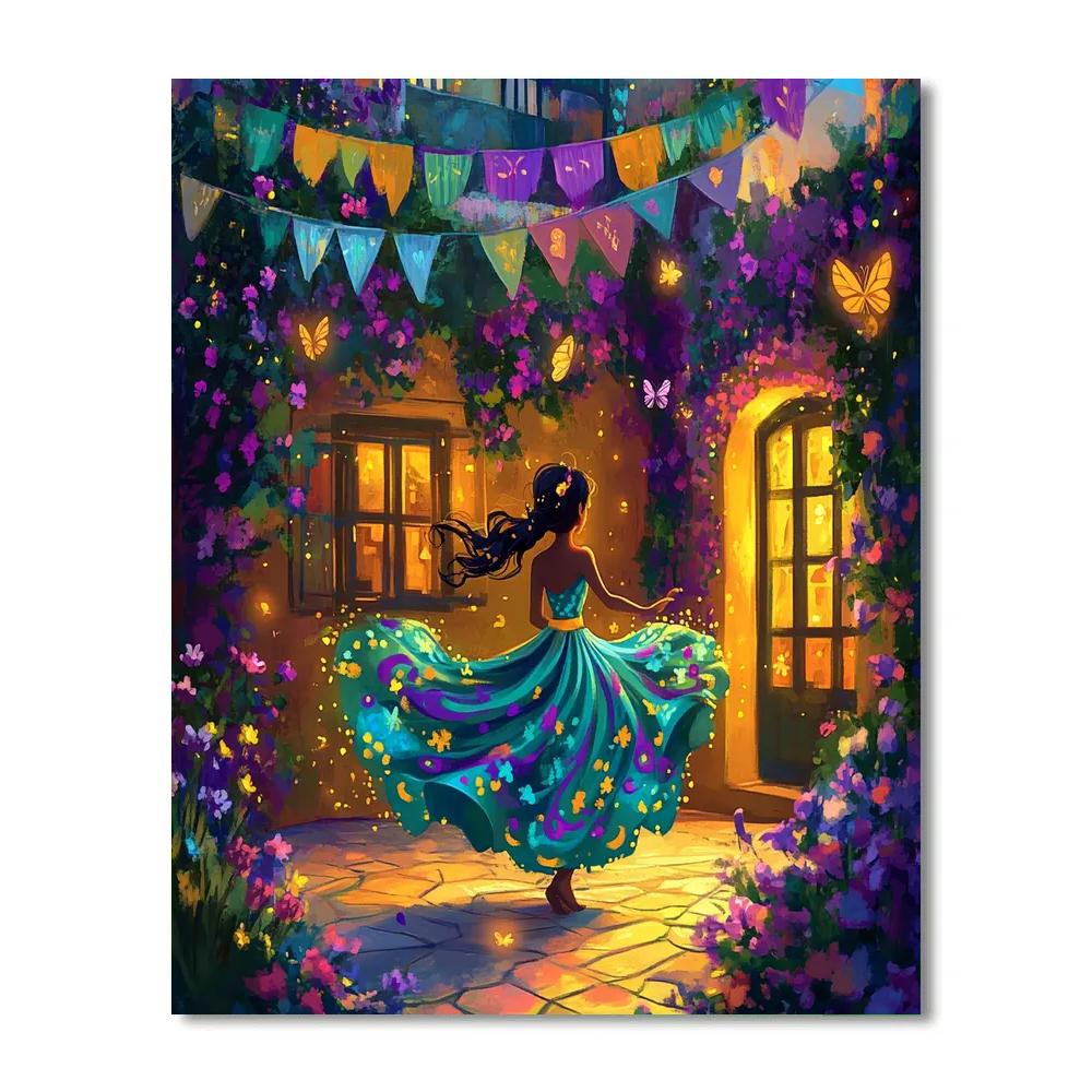 Mirabel Madrigal Courtyard Celebration Disney Inspired Paint by numbers art