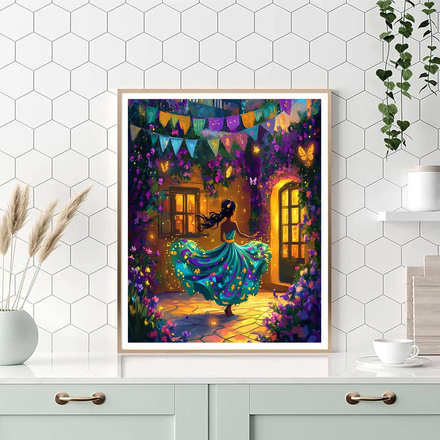 Mirabel Madrigal Courtyard Celebration Disney Inspired Paint by numbers art