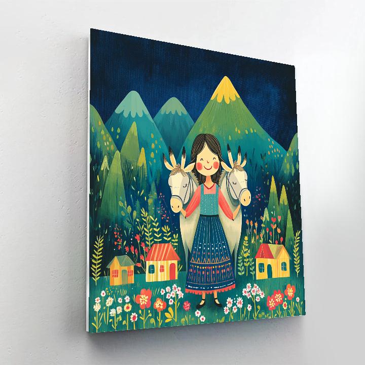 Luisa Madrigal Mountain Lift Challenge Disney Inspired paint by numbers