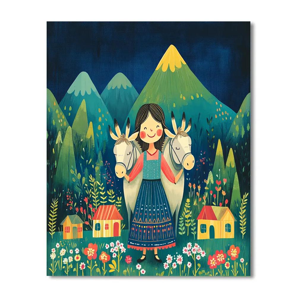 Luisa Madrigal Mountain Lift Challenge Disney Inspired paint by numbers
