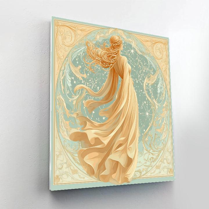Alphonse Mucha Inspired Zodiac Constellation Muse DIY paint by numbers