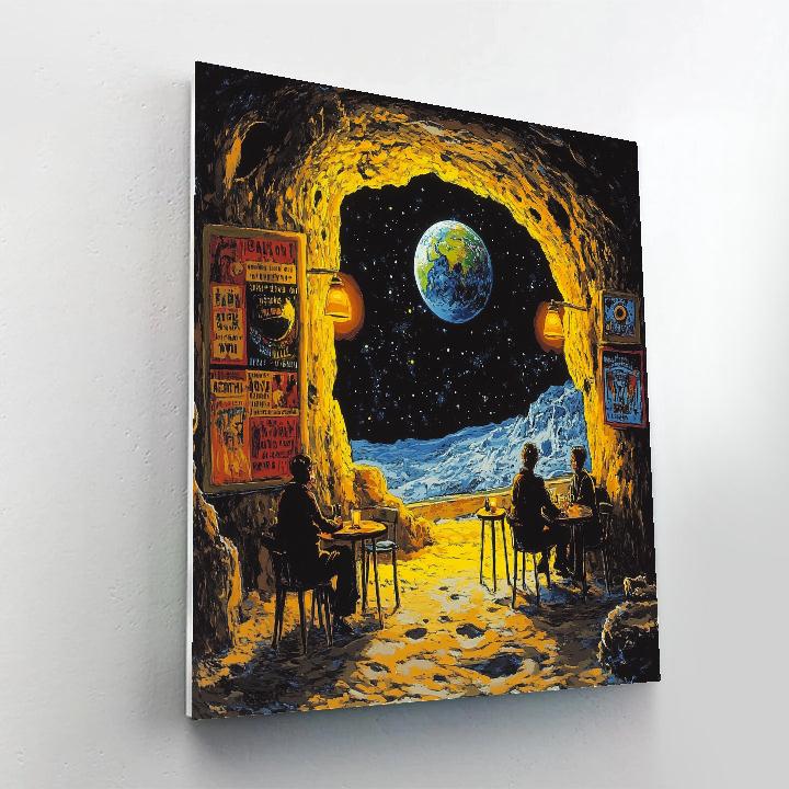 Toulouse Lautrec Inspired Night Cafe On The Moon DIY paint by numbers