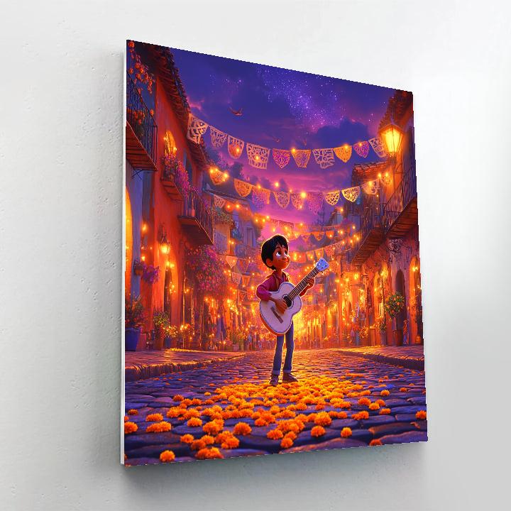 Miguel Rivera Music Plaza Concert Disney Inspired Numbered painting kits