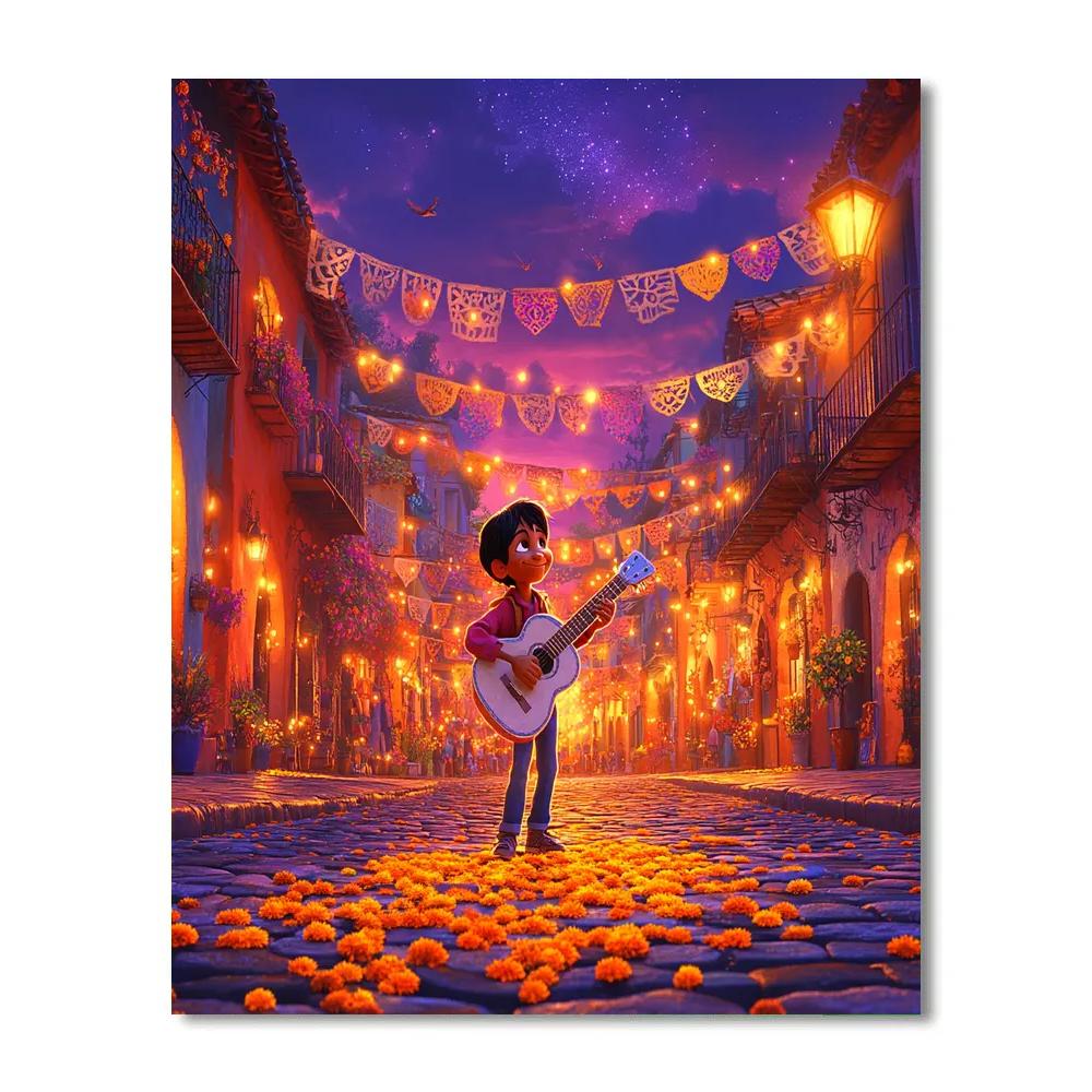 Miguel Rivera Music Plaza Concert Disney Inspired Numbered painting kits