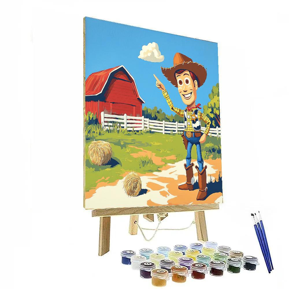 Woody Sunny Ranch Roundup Disney Inspired painting number kit