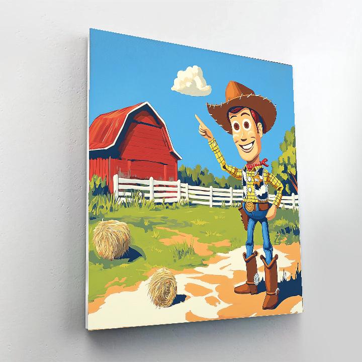 Woody Sunny Ranch Roundup Disney Inspired painting number kit