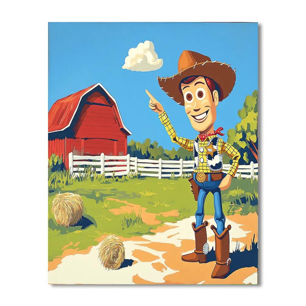 Woody Sunny Ranch Roundup Disney Inspired painting number kit