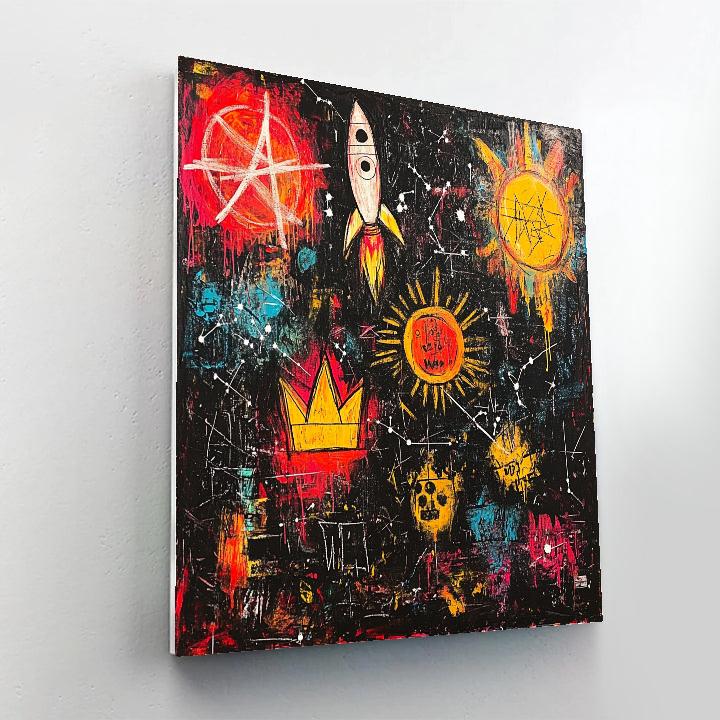 Basquiat Inspired Graffiti Star Map Paint by numbers kits