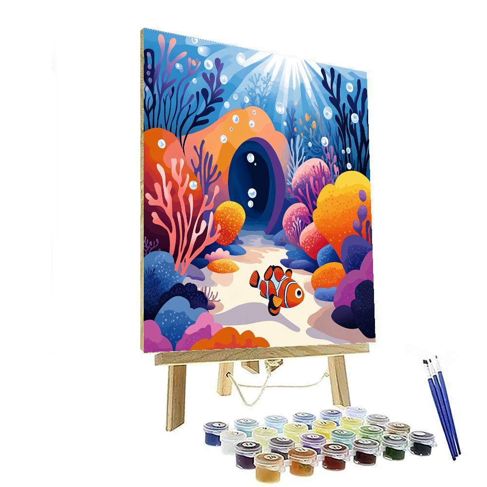 Nemo Coral Playground Fun Disney Inspired paint by numbers