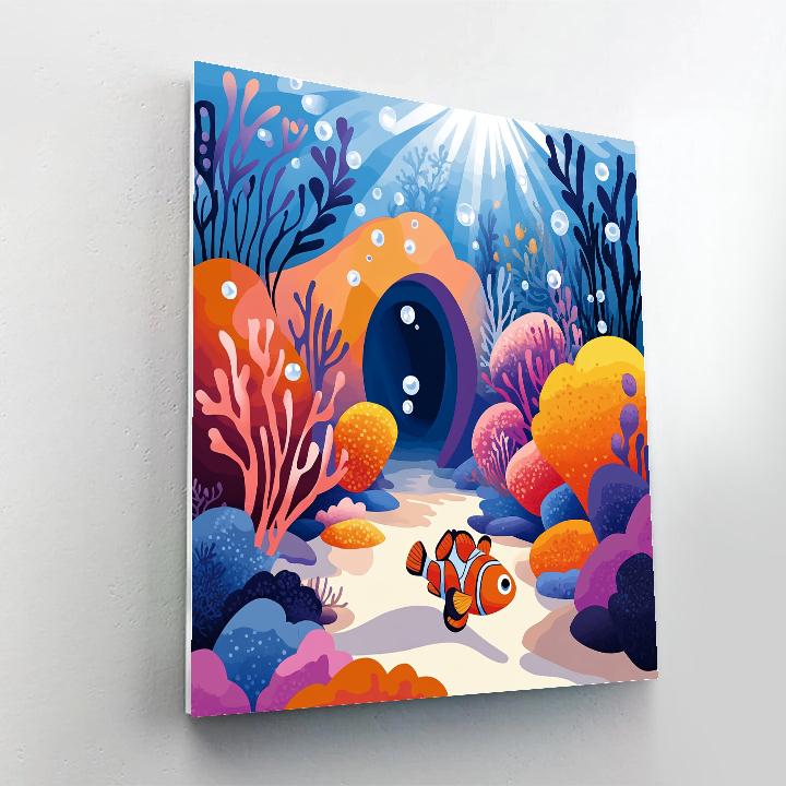 Nemo Coral Playground Fun Disney Inspired paint by numbers