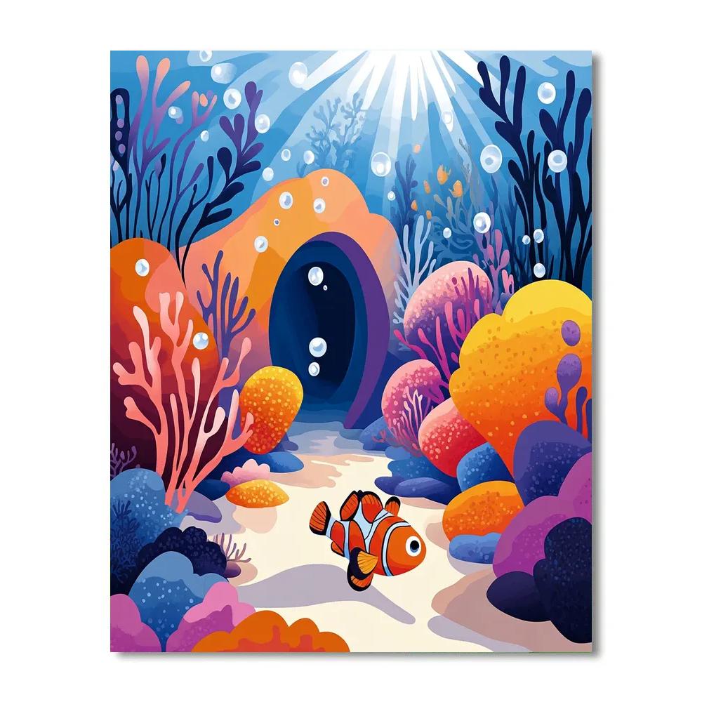 Nemo Coral Playground Fun Disney Inspired paint by numbers