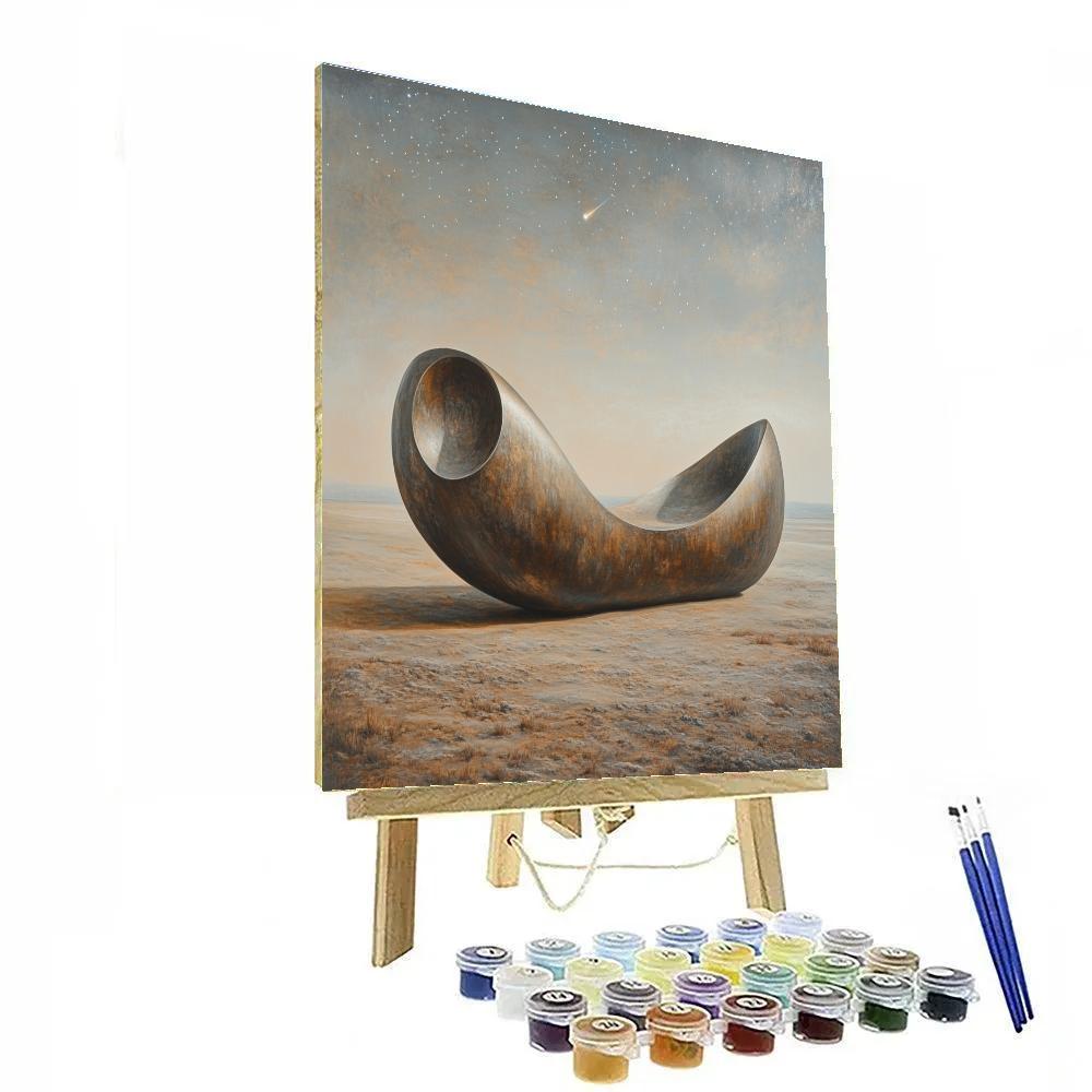 Henry Moore Inspired Reclining Asteroid Form paint by number